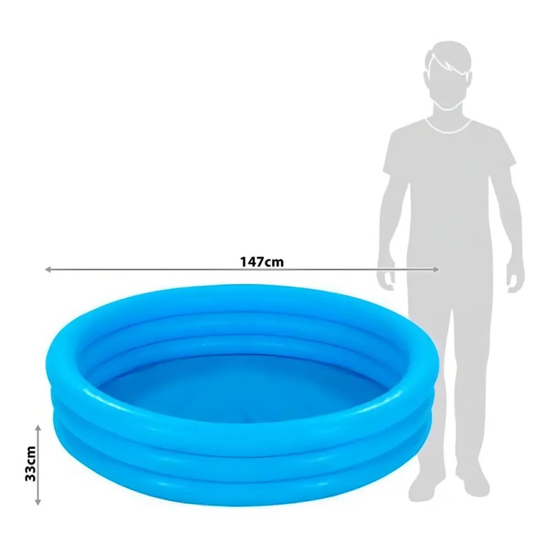 Alberca inflable redonda Intex Crystal Blue 58426 de 1.47m x