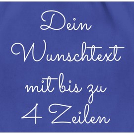 Geschenk mit Namen personalisiert by Shirtracer - Gym Bag Backpack - Design Your Own Print - Desired Text, 14 Royal Blue