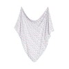 Lars & Lola Cotton Swaddle Blanket, Connected Hearts, Soft Baby