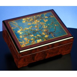 The San Francisco Music Box Company Van Gogh Almond Blossom 1890" Musical Jewelry Box