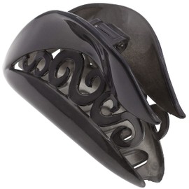 Camila Paris CP3214 French Hair Clip for Women for Thick Hair for Long Curly Wavy Hair, Gray, Girls Hair Claw Clips Jaw, Styling Big Claw Clip for Thick Hair, Strong Hold No Slip Grip, Made in France
