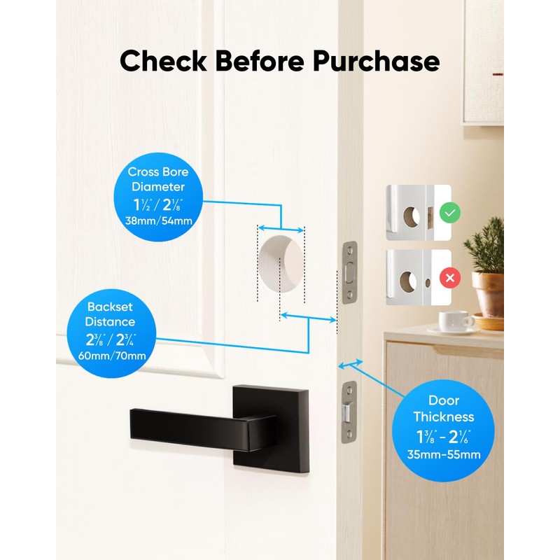 eufy Security Smart Lock C30 with Door Lever, Keyless Entry,
