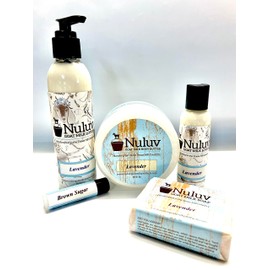 Lavender Skin Care Gift Set with Brown Sugar Chappie