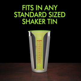 Pour Tester for Bartenders - Liquid Measuring Tool w/ 1 Ounce Shot Line and Measurements up to 2.5 Oz (75ml) - Fits in Shaker Tin - Use for Restaurant Bar Training and Testing Kits