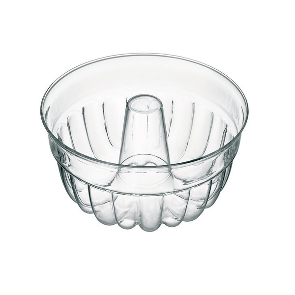 Simax Clear Glass Fluted Bundt Cake Pan | Heat, Cold, and Shock Proof, 2.1 Quart (8.4 Cups), Made in Europe, Great for Ring Cakes, Puddings, Desserts, Monkey Bread, and More, Dishwasher Safe