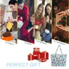 LOOEN Crochet Tote Bag, Knitting Bag, Yarn Storage Bag with