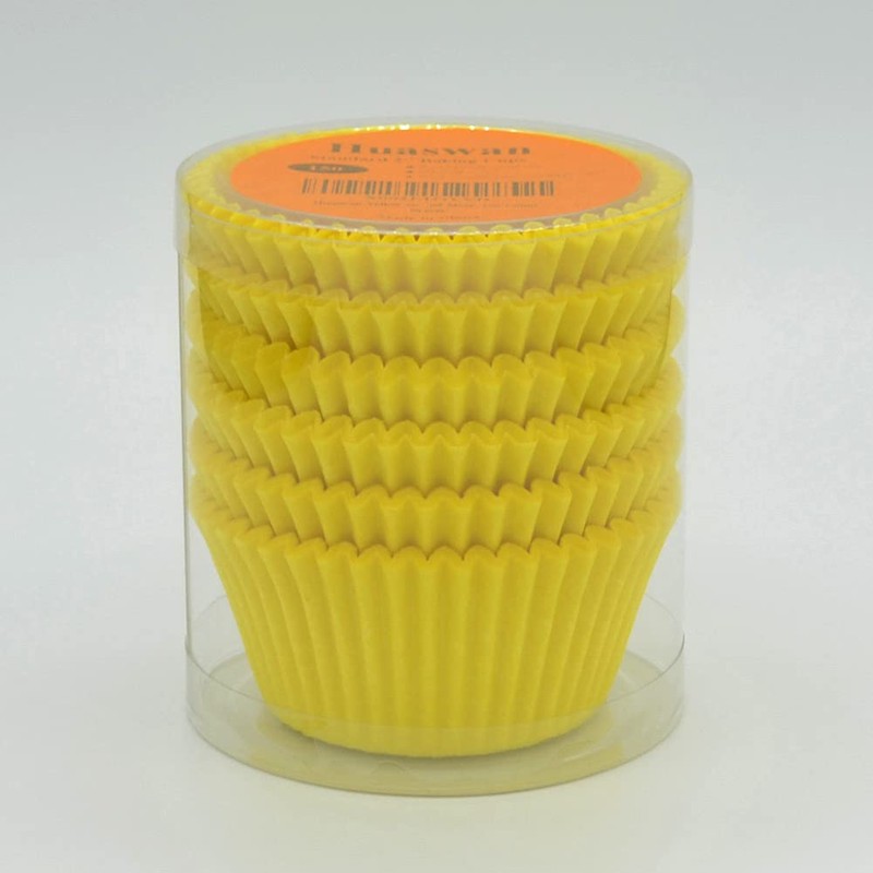 Huaswan Yellow Cupcake Liners Greaseproof Paper Standard Baking Cups for