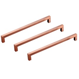 Aibeli 10 Pack Kitchen Cabinet Handles 8 Inch Hole Centers Antique Copper Cabinet Pulls Stainless Steel Square Drawer Pulls Cupboard Handles
