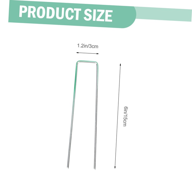 Levemolo 25 Sets U Shaped Ground Stakes with Gaskets for