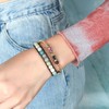 Kelitch Turquoise Beads Wrap Bracelet Natural Leather Adjustable Bracelets Crystal