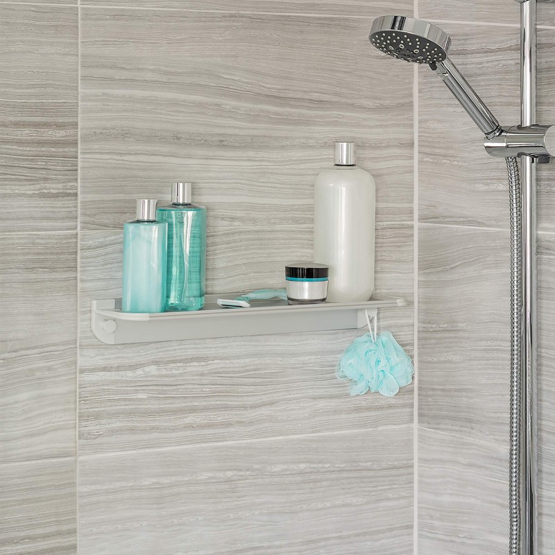 Better Living Products 11630 GLIDE Shower Shelf, Grey