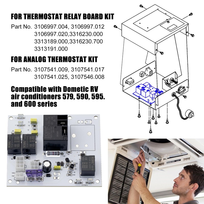 3106996022 Controller Control Circuit Board for Dometic RV Air Conditioner,