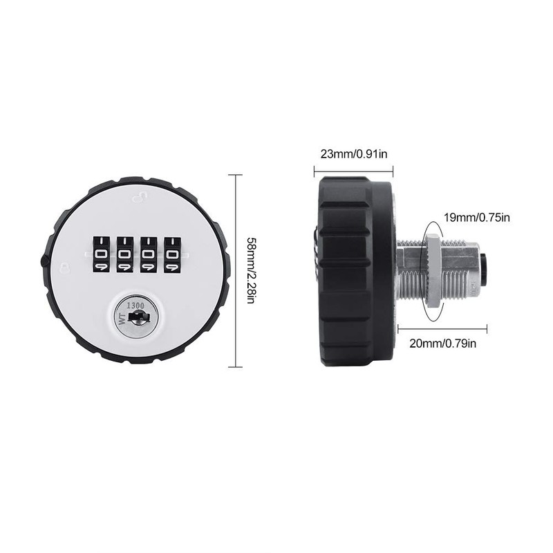 DEWIN Combination Cam Lock 20mm, Key Safe Combination Code Lock