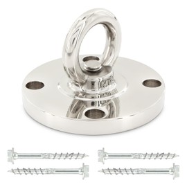 Premium stainless steel bracket up to 250 g for hanging chairs, hammock, punch bag, sling trainer, yoga towel, sun sail, nest swing, hammock, seating, swing.