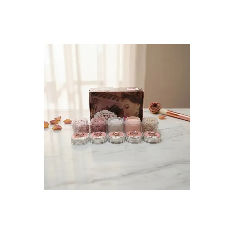 Colecciones Fantasy Nails Acrilico 6 Pz Color Rose gold