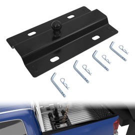 Mepareri Universal 30,000 lbs Gooseneck Ball Plate Fit for All Standard 5th Wheel Rails Gooseneck Adapter Hitch