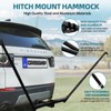 CROSSHIP Hitch Mount Hammock Stand - Includes Parachute Nylon Hammock