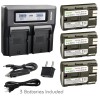 Kastar BP-511 Battery or Dual LCD Charger for Canon Optura