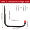 Garage Storage Hooks, 17cm Heavy Duty Wall Hooks for Organizing