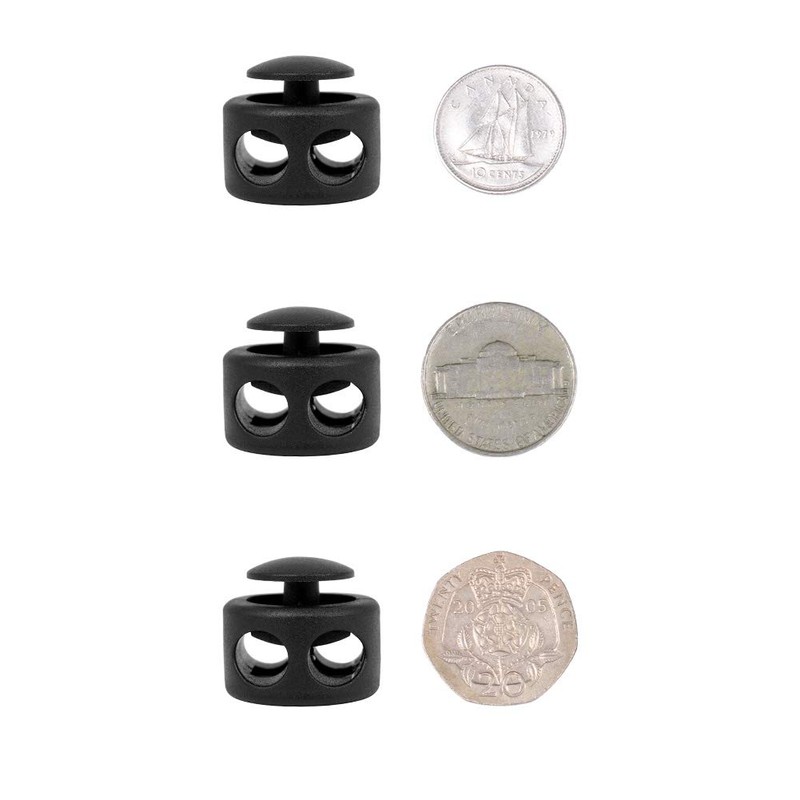 DYZD Double Hole Cord Lock Stoppers Plastic Spring Stop for