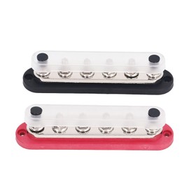 2pcs 300a 12V -48V BOSSBAR Clamp Block Power Distribution with Cover, Marine Automotive Brass Boat Ship Automotive Car for Cars Boats Ships Yachts