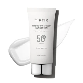 TIRTIR - Protector solar Hydro UV Shield | FPS 50+, protección UVA/UVB, ligero, sin manchas blancas, no graso, protector solar coreano, 1,69 onzas líq