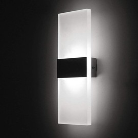Mobestech LED Wall Light Modern Acrylic Wall Sconce Rectangle Wall Lamp for Bedroom Living Room Stairway Hotel Hallway Pathway Corridor