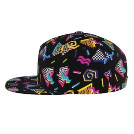 VOGVOUVGU Retro 90s 90'S Party Theme Baseball Cap Adjustable Breathable Fashion Snapback Flat Bill Hat Casual Hip Hop Hats for Men Women Outdoor