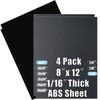 ABS Plastic Sheet 1/16 Inch Thick 8" x 12" (4-Pack),Two-Sided