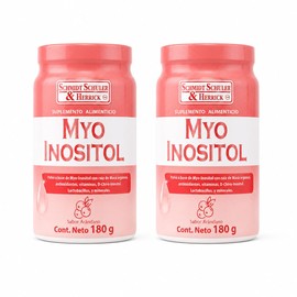 Myo Inositol en Polvo Sabor Arándano 180 g Schuler 2 Frascos