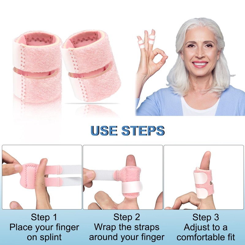 Nilailafi 5Pcs Thumb Splints, Trigger Finger Splint, Finger Brace for