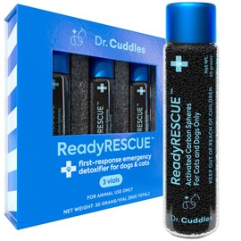 Dr. Cuddles ReadyRESCUE - Dog First Aid Kit Essential - Activated Charcoal Detox for Dogs, Cats, Pets - Animal First Aid Kit - Dog Medical Emergency Kit - Dog Travel Essentials - 30g (3 Vials of 30g)
