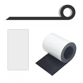 Yamsop Dry Erase Magnetic Label Strips 3" x 25 Feet White, Reusable Magnetic Dry Erase Labels for for Whiteboards, Locker and Refrigerato, 1 Pack Magnetic Tape Roll