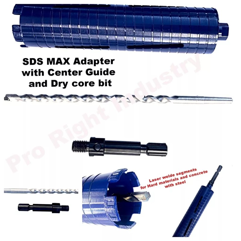 Pro Right Industry 2.5" Dry Diamond Core Bit with SDS