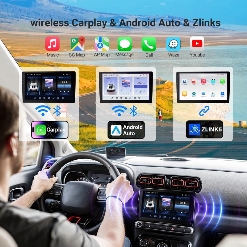 Haudio Double Din Android 13 Car Stereo - 9" HD
