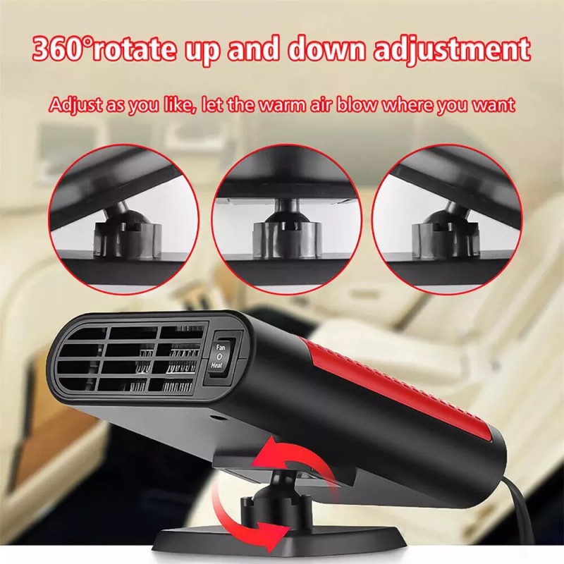 Unbranded 12V 1200W Car Heater Portable Electric Heating Fan Defogger