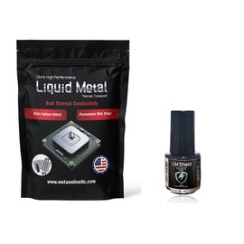 Liquid Metal Thermal Paste(1.5Gram) - 130WmK - Liquid Metal Shield(5ml) Bundle - for PC, Laptop CPU GPU High Temp. Circuit Protector