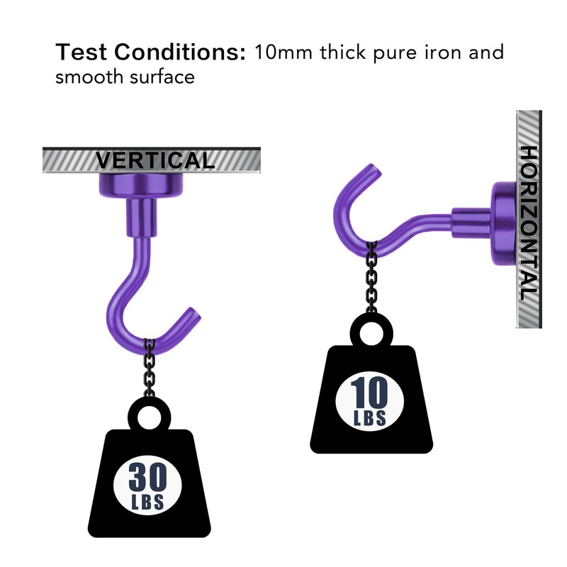 E BAVITE Strong Magnetic Hooks Heavy Duty, 22Lbs Rare Earth