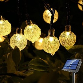 LED Christmas Lights,23ft 50 LED Solar Decoration Fairy String Lights for Home,Lawn,Garden,Wedding,Patio,Party,and Holiday Decorations(Warm White)