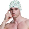 Dallonan Swimming Cap Unisex Adult Swim Cap Blue Dragonflies Polyester