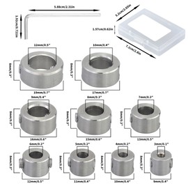 9 Pieces Depth Stop Rings Set, Drill Depth Limiter, Limit the Depth of the Drill, 3-12 mm Precise Drilling Depth Control, Positioner Ring Positioner Set for Drill, Locator Depth Limiter Dowels