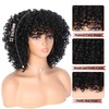 Afro Curly Wig with Bangs Short Kinky Curly Wig For