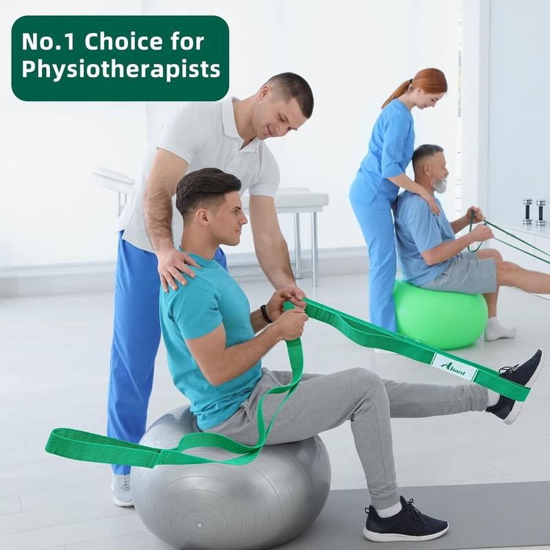 Stretching Strap Yoga Straps for Physical Therapy, 10 Loops Non-Elastic