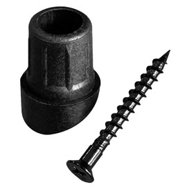 Myard 3/4" Anti-UV Black Baluster Connectors 100pcs for 50 Round Balusters with Stainless Steel Screws, for 25-35 Degree Stair. No Drilling Fast Installation for Deck Handrail Staircase Balusters
