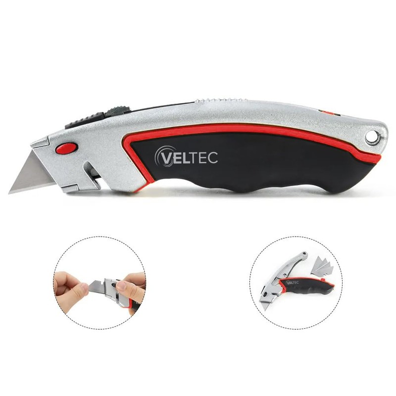Premium 2-in-1 Heavy Duty Retractable Utility Knife – Dual Safety