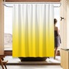 Ombre Yellow Shower Curtains for Bathroom Polyester Fabric Bathroom Curtain