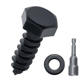 20-Pack 5/16 x 1 Hex Head Lag Screws Bolts with Flat Washers, Heavy Duty 304 Stainless Steel (18/8), Corrosion Resistant Outdoor Wood Screws- Includes Hex Bit for Installation