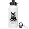 Azeeda 600ml 'Therapist Cat' Reusable Water/Drinks Bottle (WT00084397)