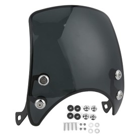 Fydun Parabrisas de la Motocicleta, Parabrisas Retro Moto PC Deflector de Viento Universal para 5-7in Faro Parte Moto
