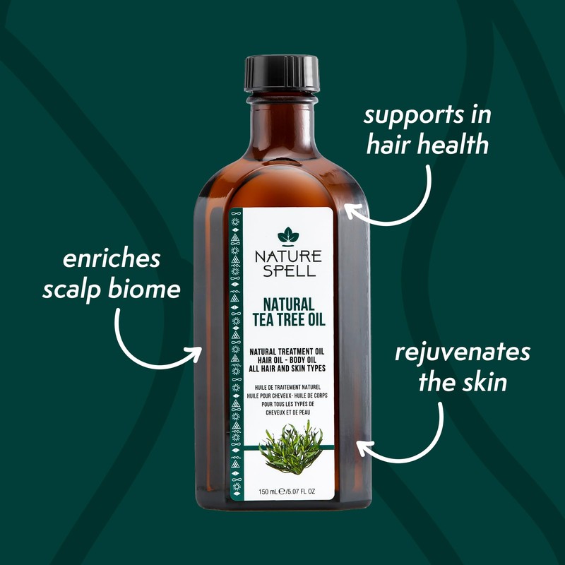 Nature Spell Tea Tree Oil for Hair, Pre-Diluted Scalp Oil